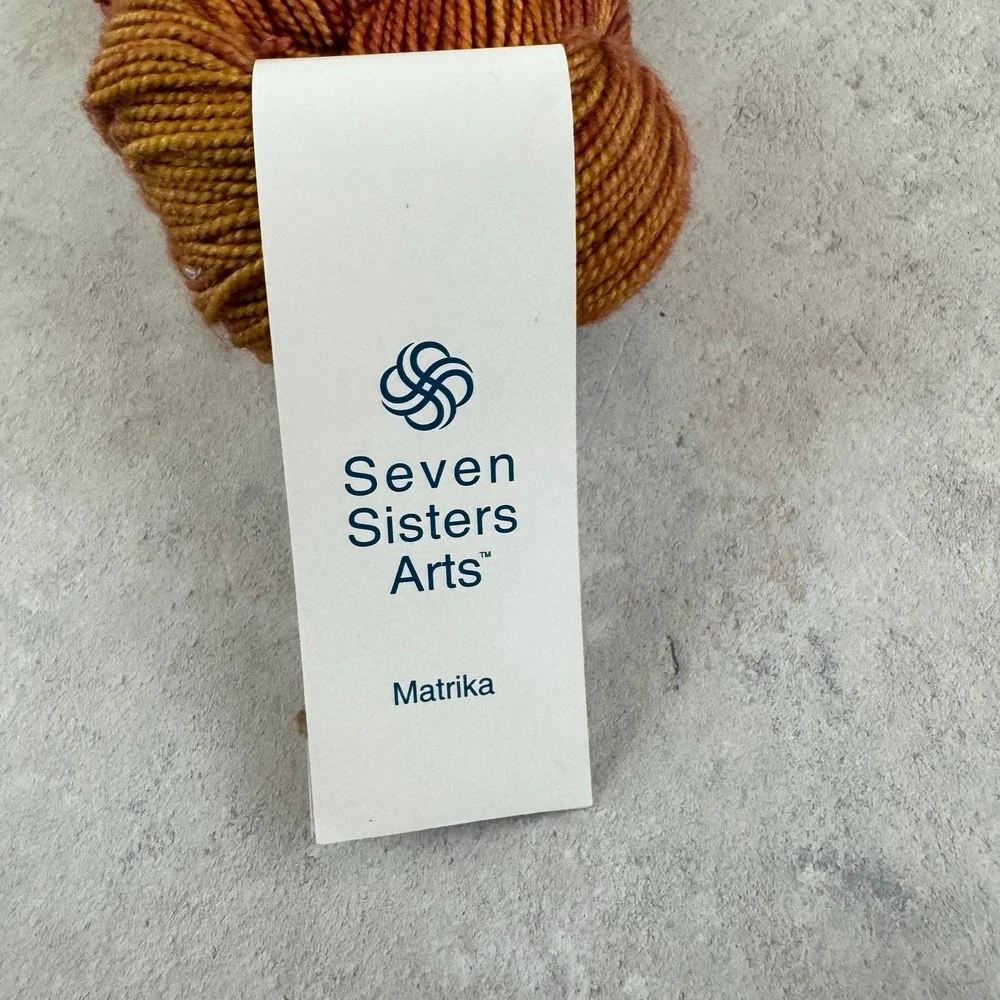 Destash Hand Dyed Seven Sisters Arts Matrika Yarn Unique Color 400yd Merino Silk